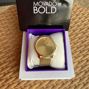 Men’s gold Movado Bold watch